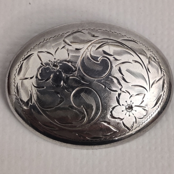 Vintage 60s La Reine Sterling Silver Victorian brooch - Picture 4 of 11